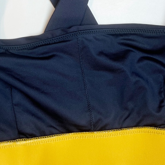 •THE UPSIDE• Aika Maria Cross Back Straps Sports Bra Blue Colorblock Size 6 - Picture 6 of 9